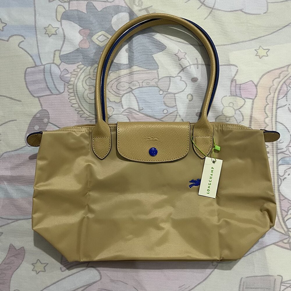 Longchamp Le Pliage Foldable Shoulder Tote Bag in Yellow
